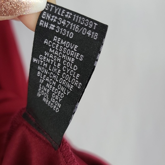 Maroon Belted High-low Sleeveless Sheath Dress - Picture 8 of 11